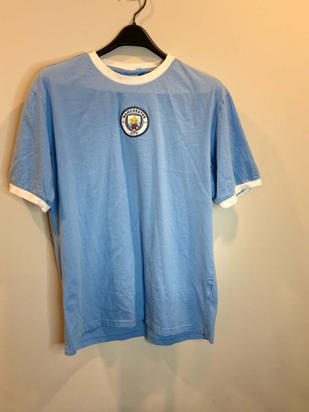 Manchester City Official Licensed Product Ringer T-Shirt Size XS